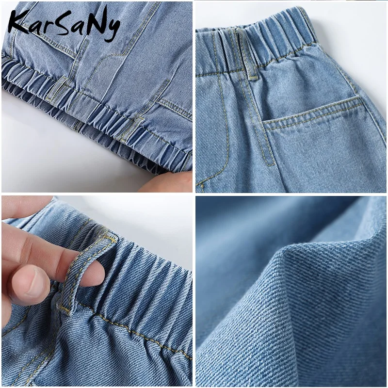 

Plus Size Denim Shorts Women High Waist Summer Cotton Loose Elastic Waist Shorts Jeans For Women Plus Size Gray Short Jeans 2020
