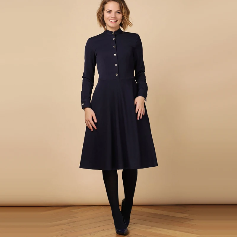 Женское винтажное платье трапециевидной формы в клетку элегантное облегающее до