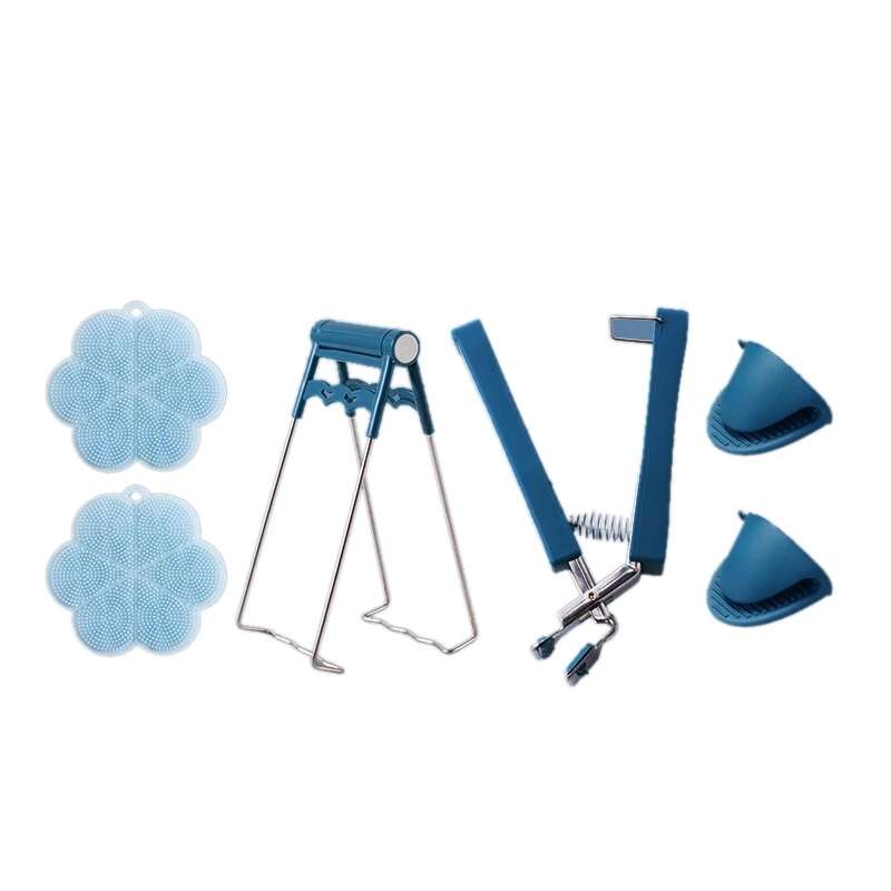 

Силиконовые Нескользящие перчатки, антигорячий зажим-захват, антигорячий горшок кастрюля Горячая тарелка миска захват зажим инструмент (к...