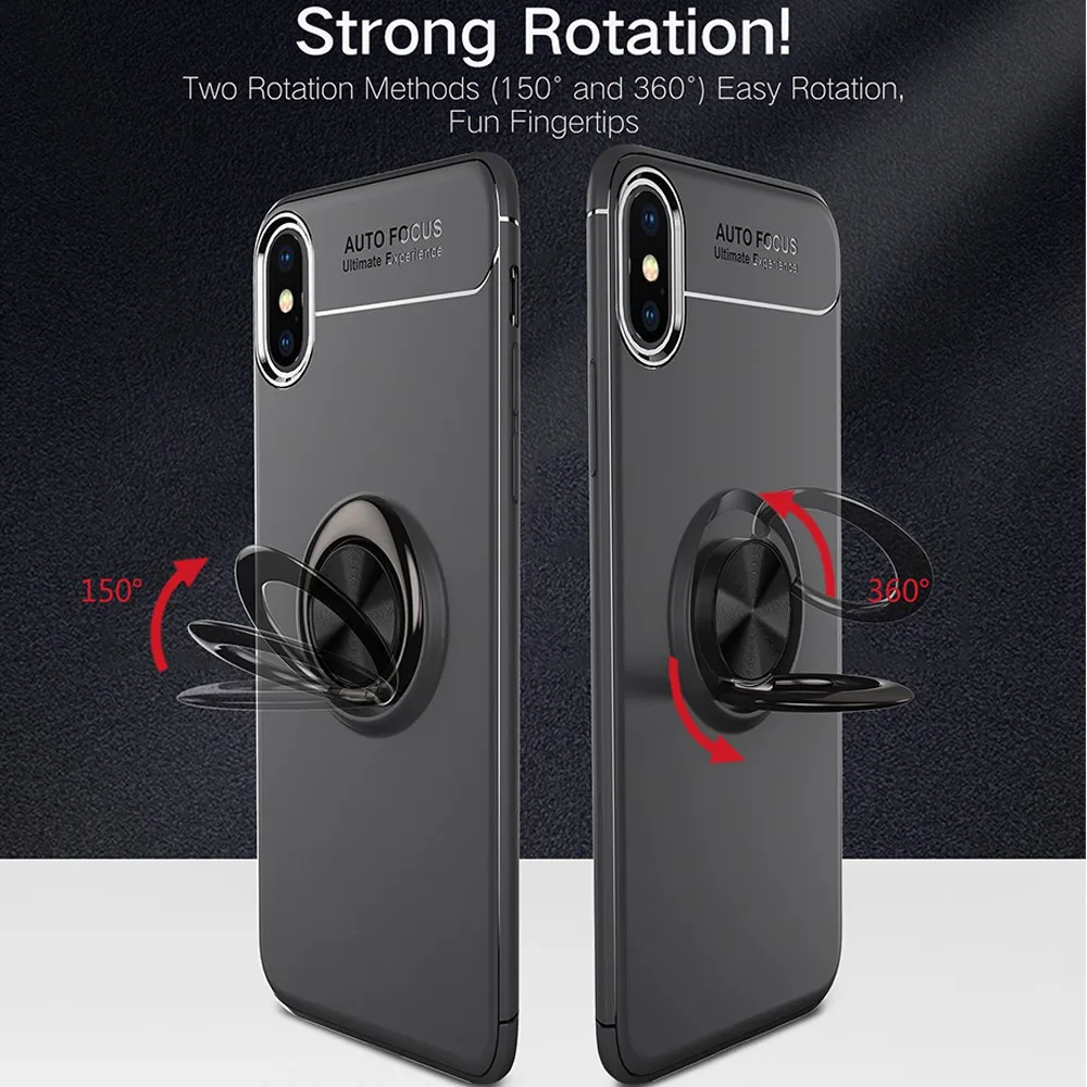 Роскошный автомобильный держатель чехол для IPhone 7 8 X XS XR Броня магнитное кольцо