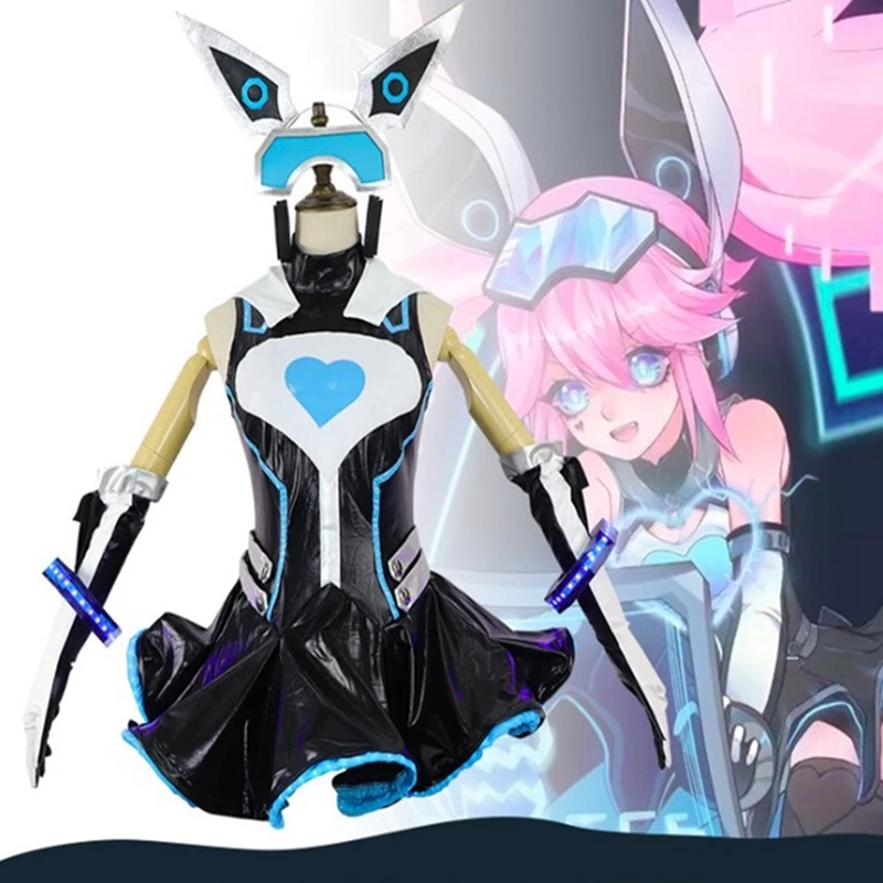 

Game Arena of Valor Cosplay Costumes Hacker Girl Angela Cosplay Dress Halloween Carnival Party Women wig for adult