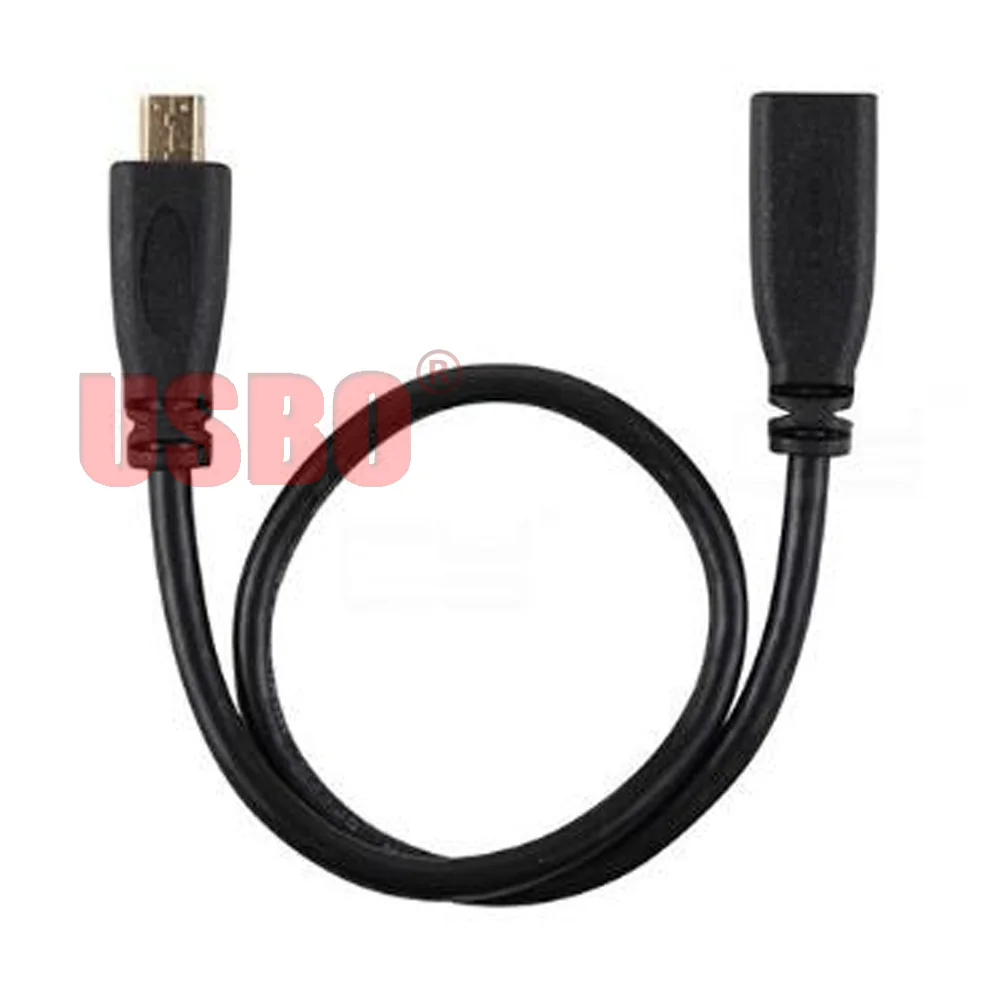 Поставка Черного 0 3 м телефонного планшетного компьютера HDTV HD кабеля Micro HDMI TYPE D