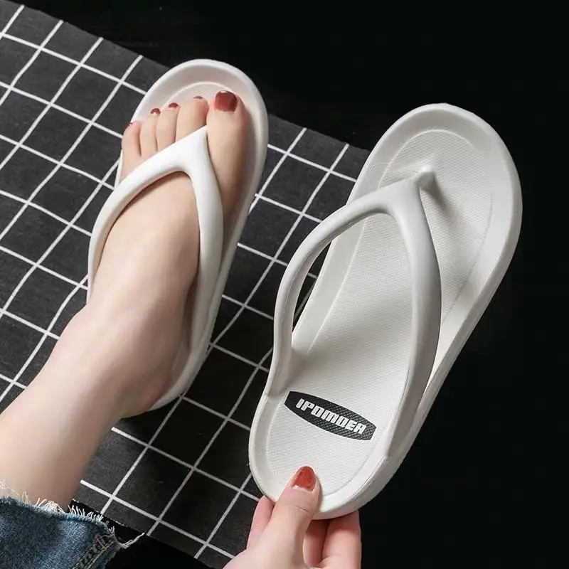 

Pofulove Platform Flip Flops Women Solid Color Slippers Summer Shoes Outdoor Indoor Bathroom Slippers Fashion Sliders Zapatos