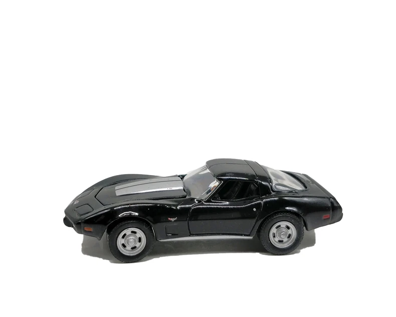 1: 64 зеленый свет Chevrolet Corvette 1978 Черный без коробки