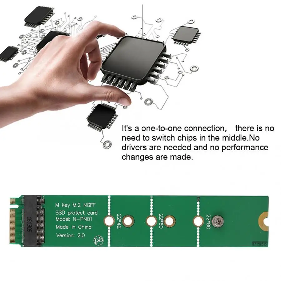 

M.2 SSD Key B Slot to B+M Interface Adapter Test Protection Card B+M key M.2 Male to Female Slot Extension Board Adapter