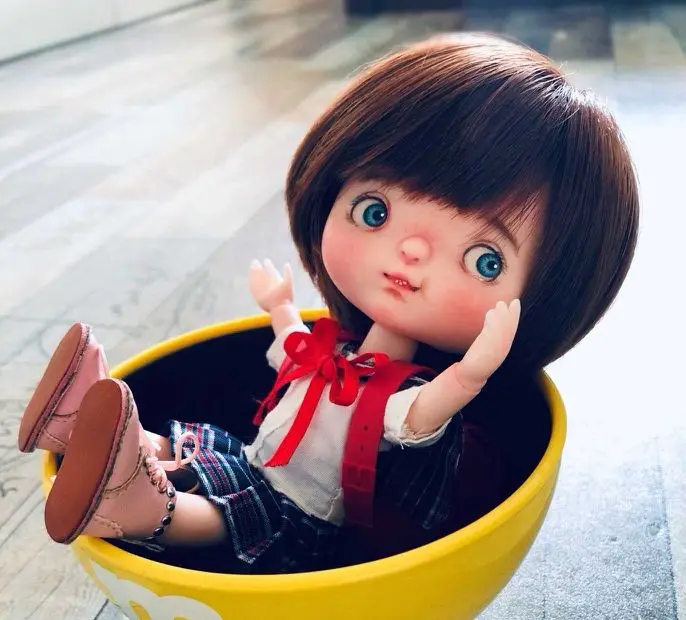 Nude doll make up 6 Индивидуальные лица для кукол holal, 16 см куклы как holal куклы, волосы можно выбрать - Цвет: Nude doll make up 6