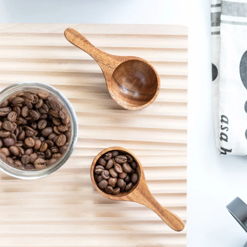 

wooden measuring coffee spoon scoop bean powder milk tea quantitative wooden coffee spoon for gift