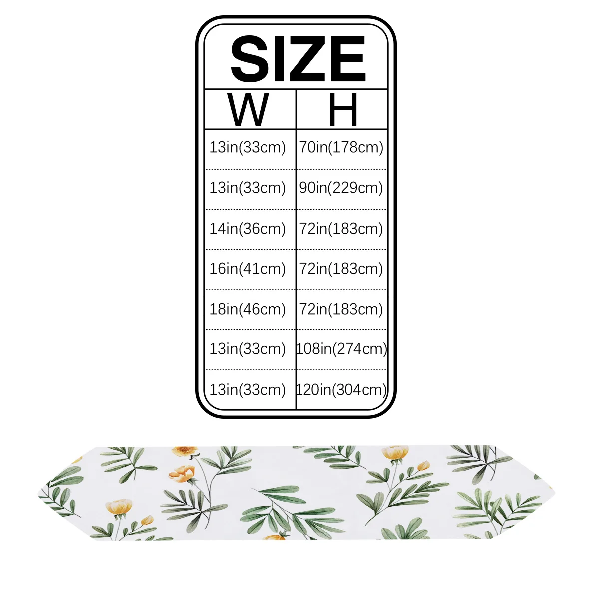 Современная настольная дорожка с желтыми цветами и зелеными листьями весенний