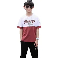 Kids Clothes Boys 10 To 12 Teenage Cotton Fashion Summer O-Neck Sports Two Piece Suit Boutique Christmas Clothes Free Shipping