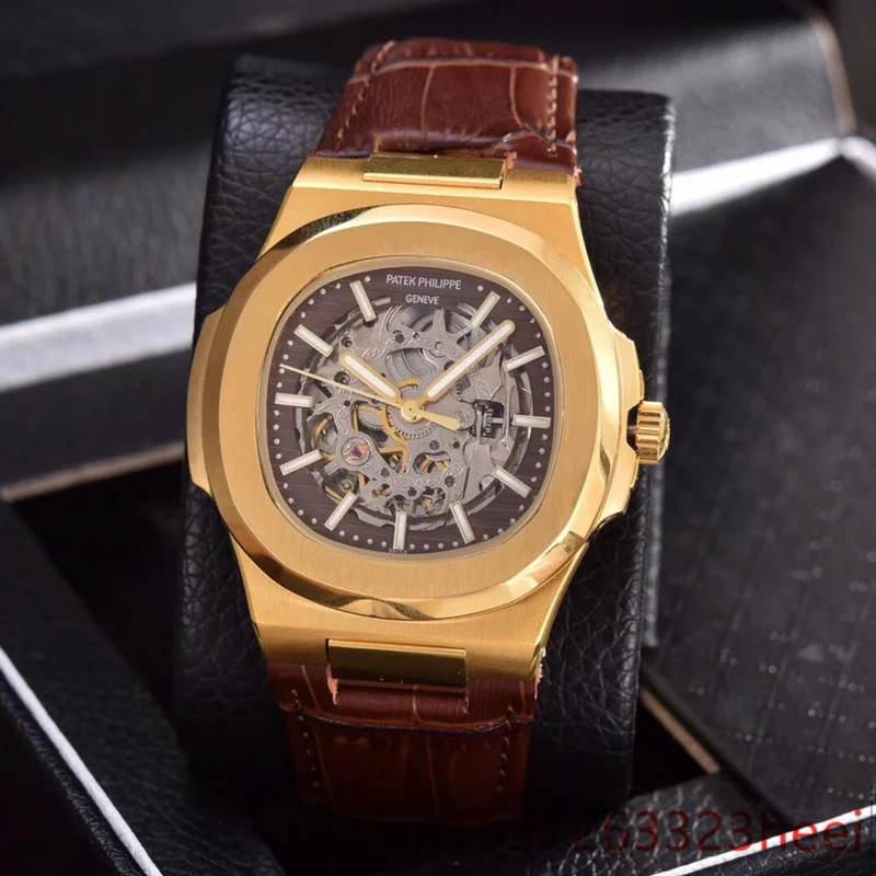 

watch men's skeleton automatic mechanical AAA watch gold skeleton retro men's women watch quartz watch