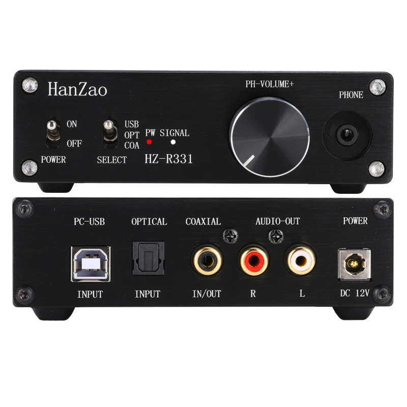 HanZao HiFi DAC цифровой аудио декодер вход USB Оптическое волокно коаксиальный 24 бит 96