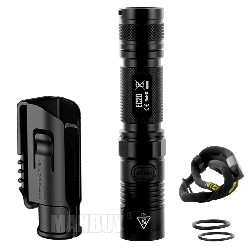 Фонарик Nitecore EC20 960 лм + держатель NTH10 CREE светодиодный фонарь для наружного