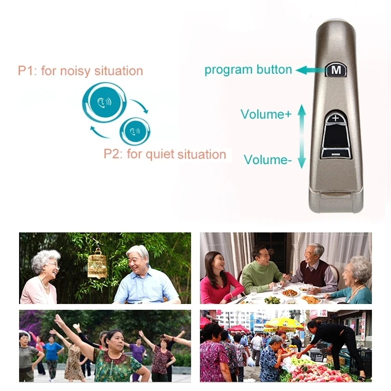 4 канальный цифровой слуховой аппарат Рик ухо слуховые аппараты усилители звука