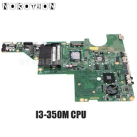 nokotion 634649 001 daax1jmb8c0 for hp compaq cq42 g42 cq62 g62 laptop motherboard i3 350m cpu hd6370m 512mb gpu