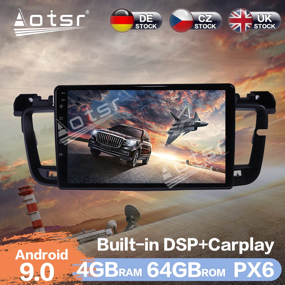 Aotsr 9 дюймов Android 0 автомобильное радио GPS навигация DSP для Peugeot 508 2011 2012 - 2018 авто