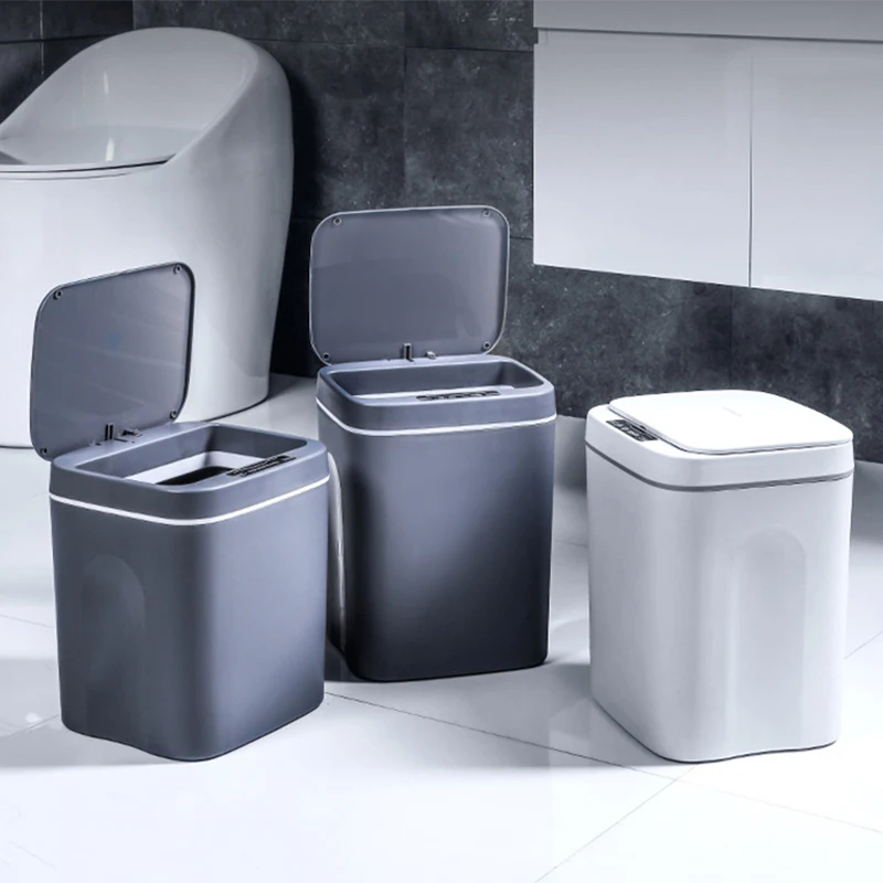 16l smart trash can automatic sensor dustbin kitchen bathroom garbage bucket intelligent sensor electric smartwaste bins free global shipping