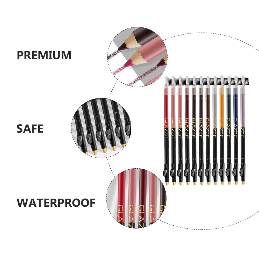 

12Pcs Waterproof Pencil Eyeliner Eye Durable Makeup Pen