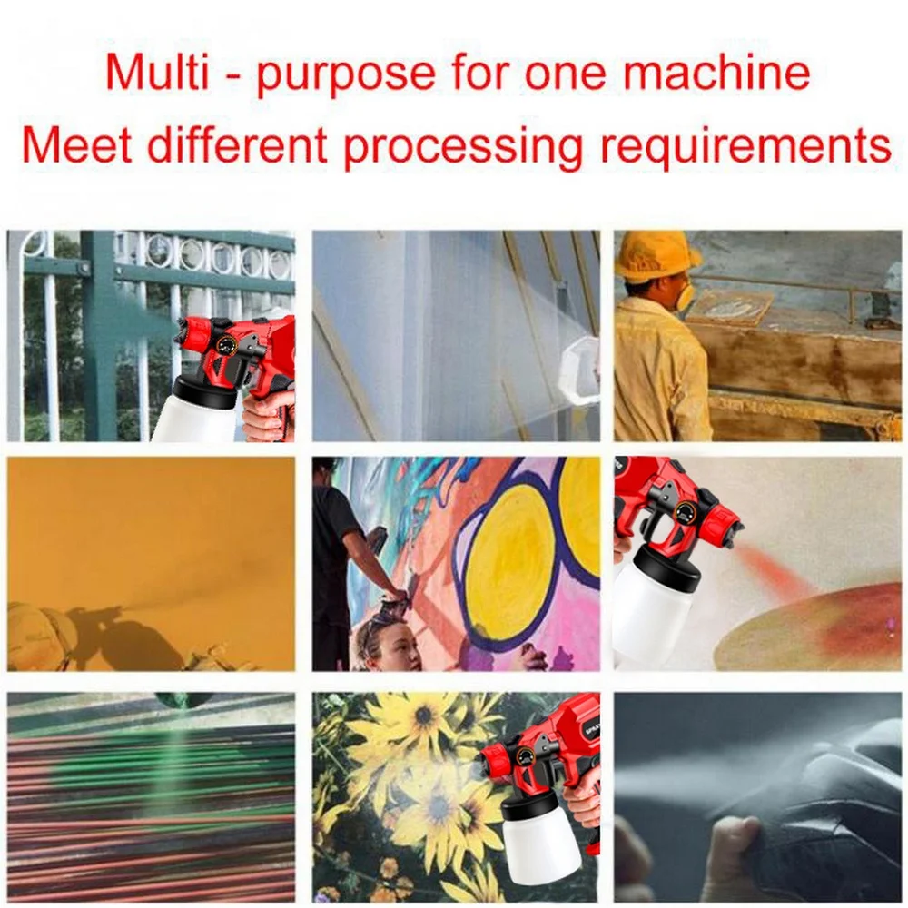 

220V 800ML Electric Spray Gun Paint High Power Multifunction Airbrush for Painting Cars Furniture Woodworking Paint Sprayer