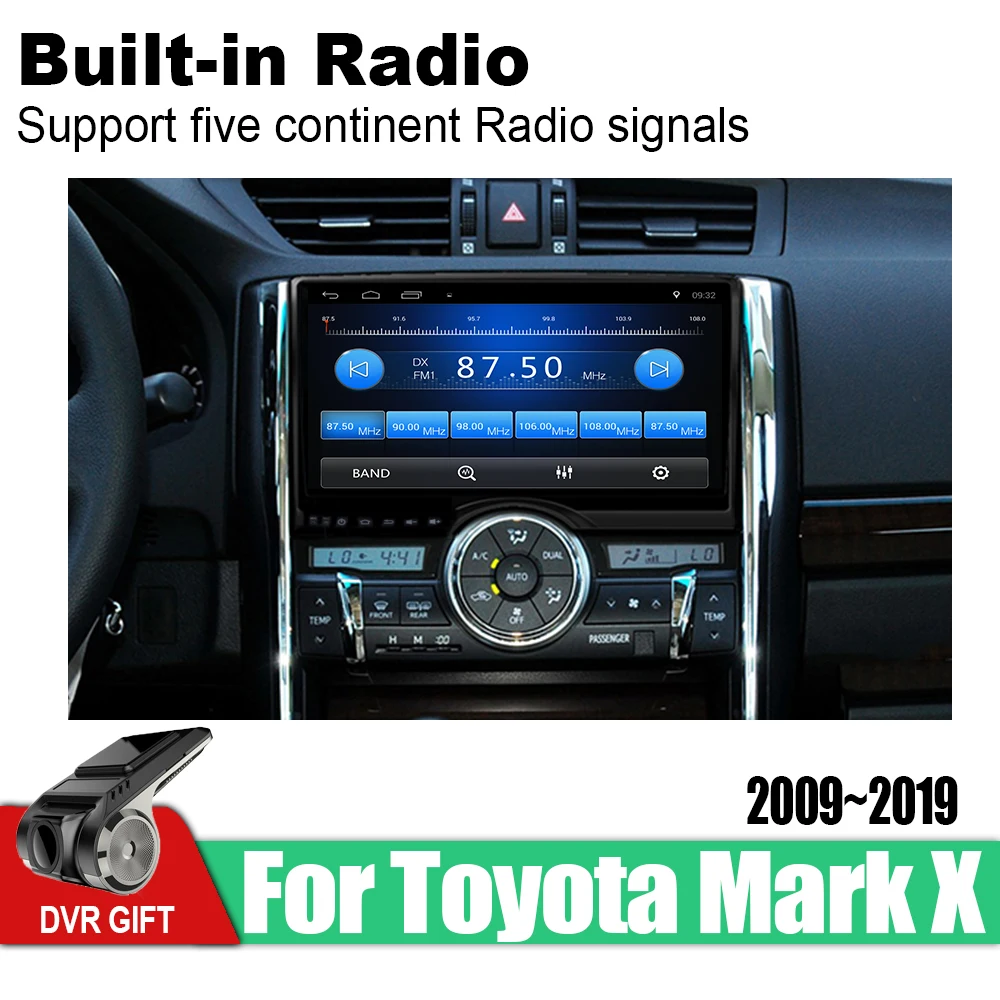 Автомобильный мультимедийный плеер ZaiXi с gps для Toyota Mark X 2009 ~ 2019 автомобильный raido