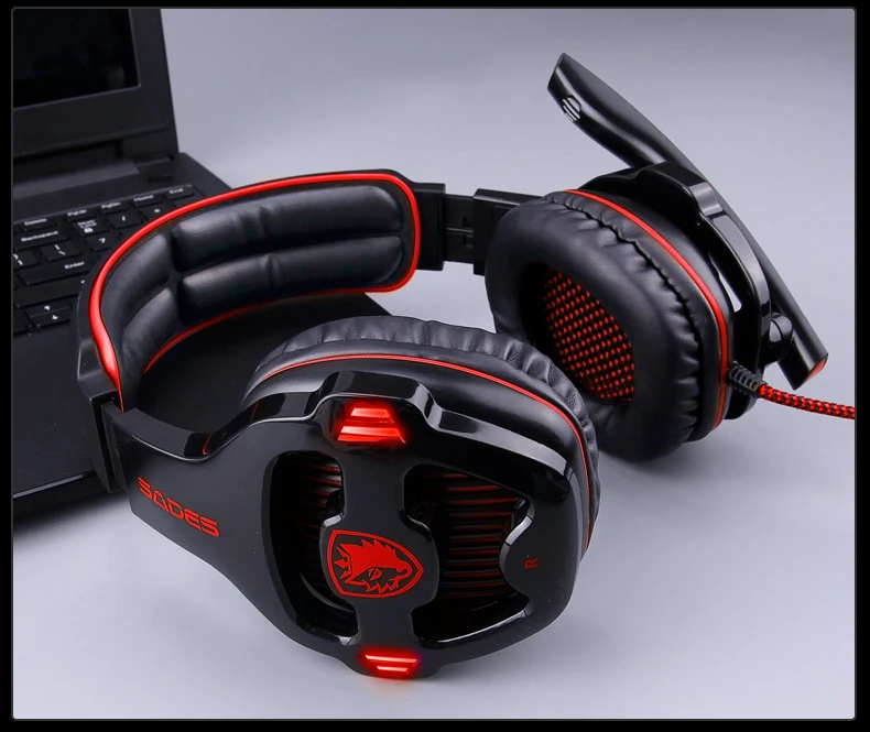 Игровая гарнитура высокопроизводительная USB наушники светодиодный светодиодным