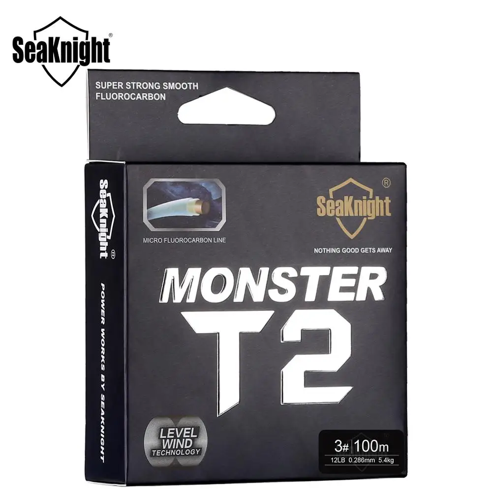 Рыболовная леска SeaKnight MONSTER T2 100% двойная фторуглеродная конструкция рыболовная 100
