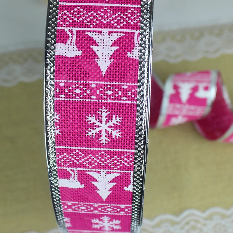 Рождественская елка с мультяшным принтом 1 шт. 2 м * 5 см лента сделай сам для дня