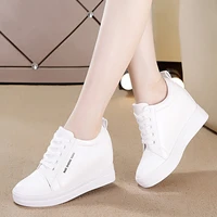 womens shoes 2021 new slope heel waterproof womens leisure platform womens high heels leisure black and white sports shoes