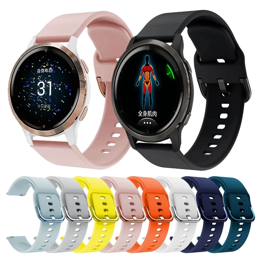 

Спортивный мягкий силиконовый сменный ремешок для Garmin шнур 2 ремешок для Garmin Venu2 Vivoactive 4 браслет Ремешки для часов Correa