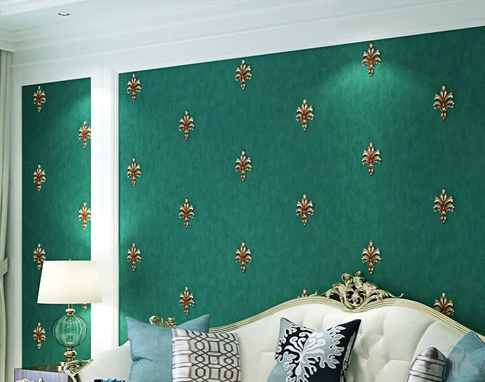 Высококачественные европейские трехмерные нетканые обои для спальни