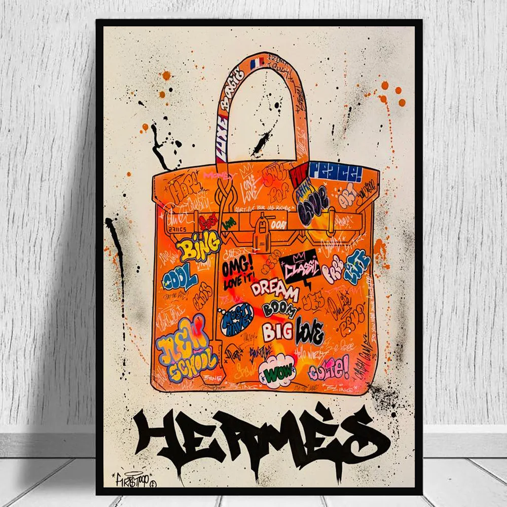 Современная Картина на холсте с флаконом духов граффити модные настенные