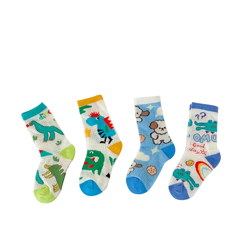 4 пары/Лот, носки для девочек, летние хлопковые детские носки, сетчатые милые носки для мальчиков и девочек, детские носки для девочек