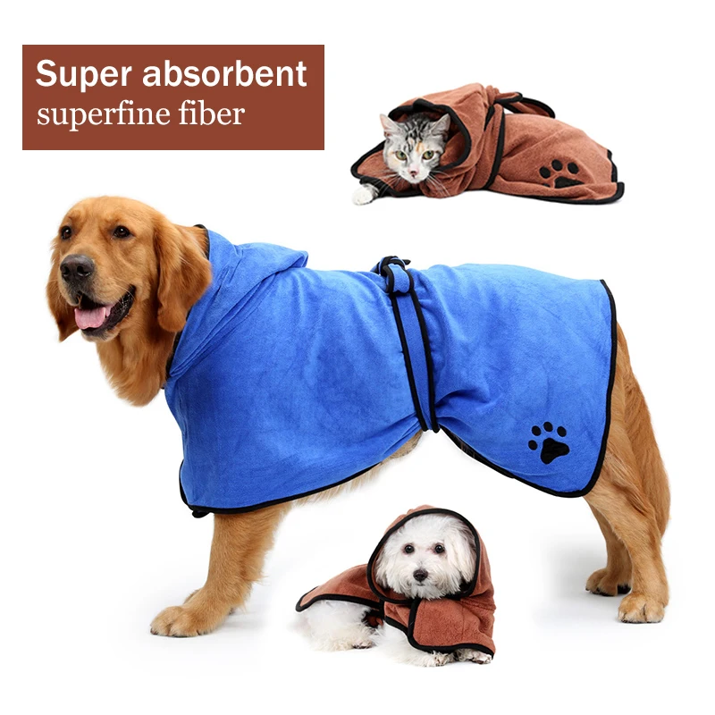 C2 Pet супер впитывающее банное полотенце банный халат для собак кошек микрофибра