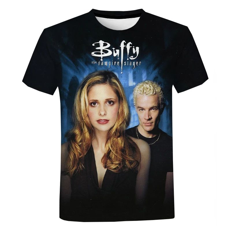 

Новое поступление, футболка с 3D принтом «убийца вампира», мужская и женская летняя модная повседневная футболка с коротким рукавом в стиле ...