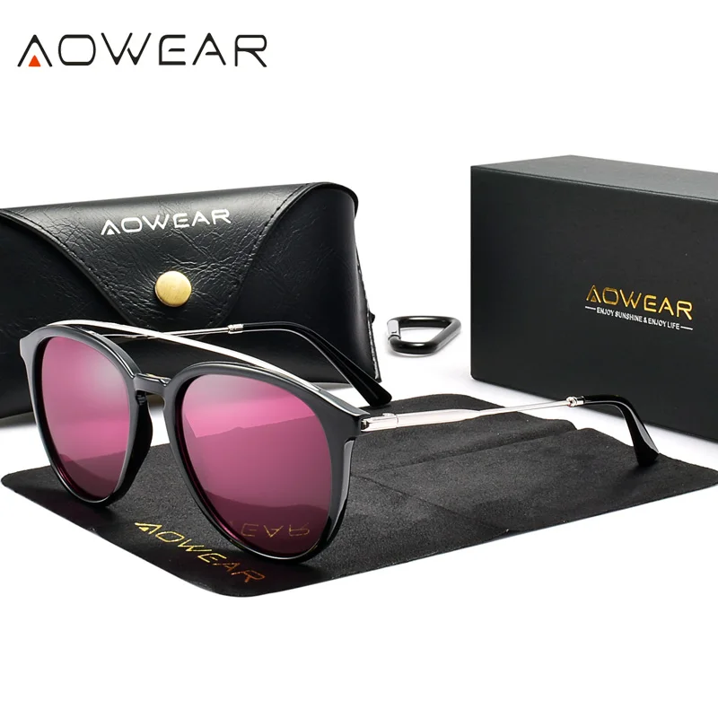 

Солнцезащитные очки AOWEAR унисекс, поляризационные, винтажные, для вождения, 2021