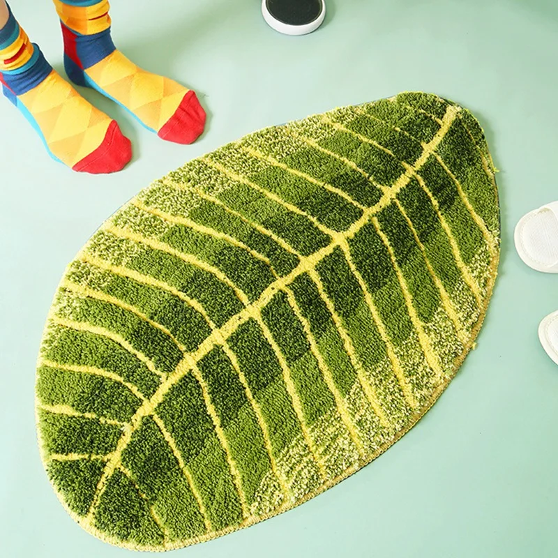 Нескользящие кухонные коврики и красивые в форме листьев для кухни пола ванной
