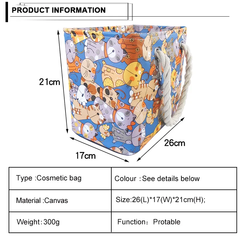 Мультяшные сумки для хранения модные водонепроницаемые косметички туалетных