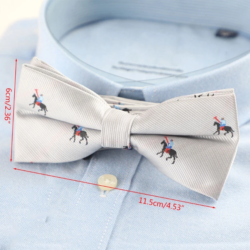 

Men Bow Tie Trendy Pre-tied Polyester Stylish Bowtie High-density Woven Novel Pattern Multiple Color Ties for Party E56F