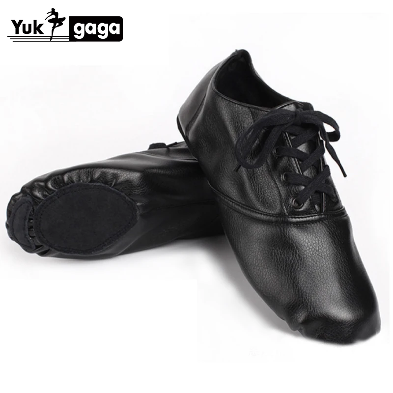 Кроссовки из натуральной кожи для джазовых танцев мягкая обувь унисекс