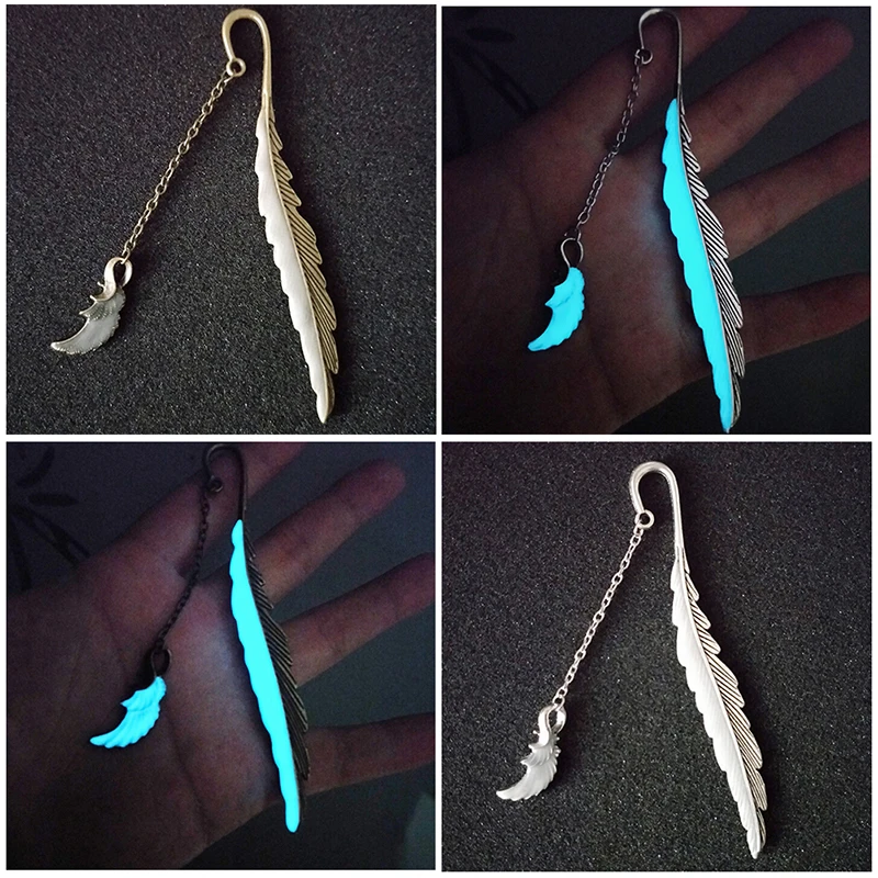 1 шт. святящийся ночью крыло наклейка закладка для чтения чайник перо книга