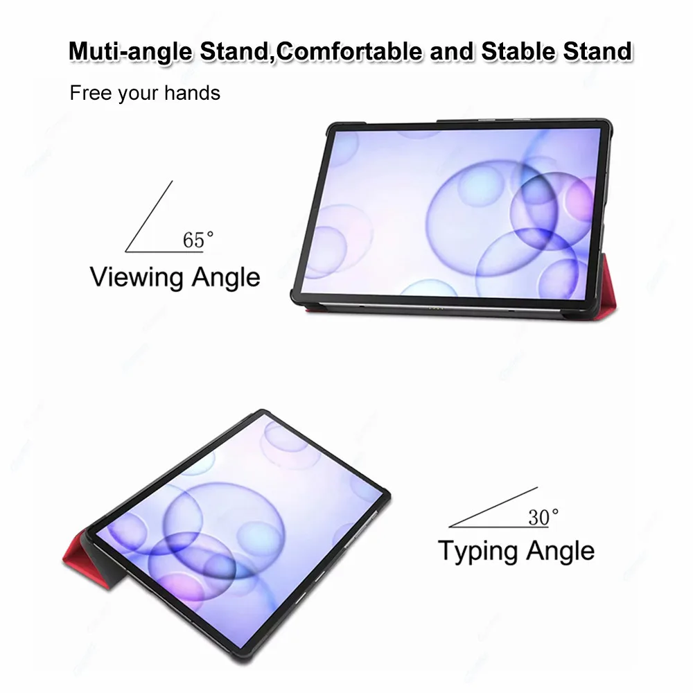Чехол Funda Smart для Samsung Galaxy Tab S6 10 5 чехол планшета из искусственной кожи подставка SM