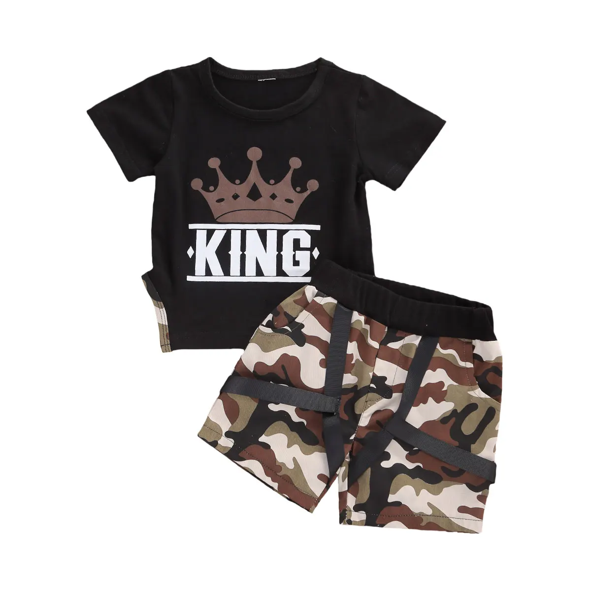 Летняя одежда для малышей Футболки с буквенным принтом маленьких мальчиков +