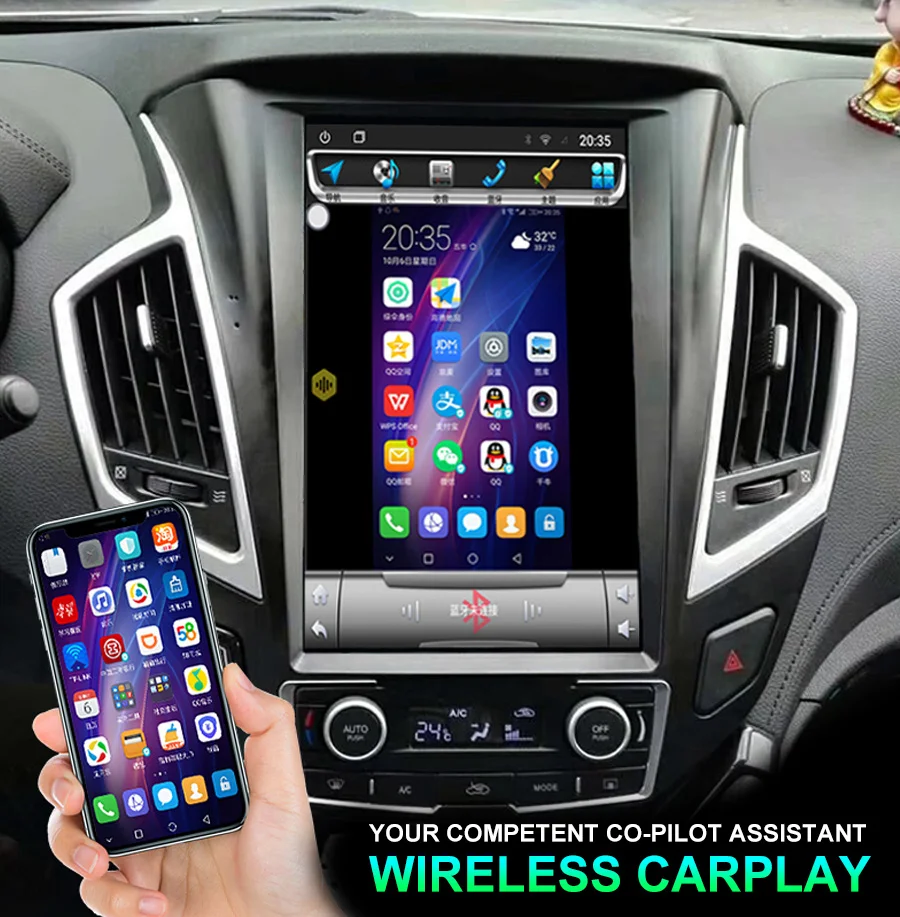 Автомобильный видеопроигрыватель с экраном Tesla Android 11 рекордер для DFSK Dong Feng AX7 2015