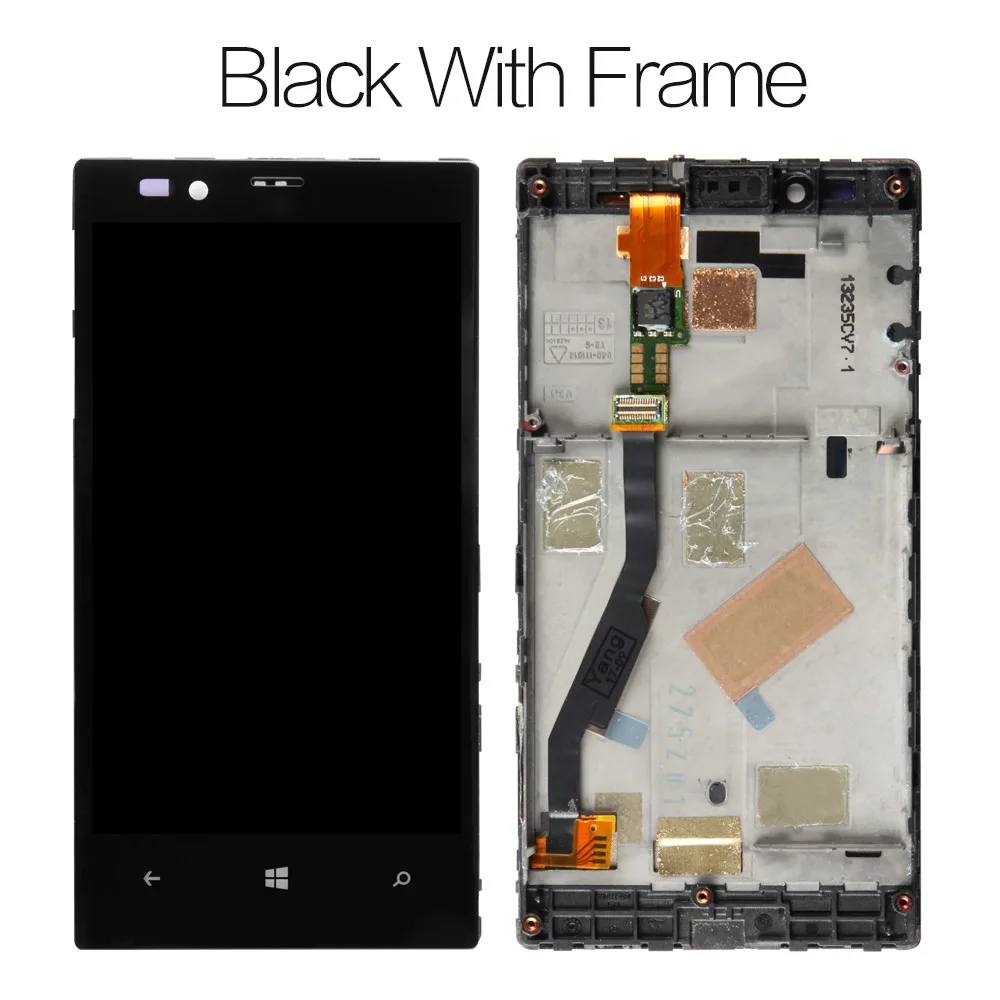 Black with Frame 4,3 протестирован для NOKIA Lumia 720, сенсорный ЖК-экран для NOKIA Lumia 720, дигитайзер с рамкой в сборе, запасные части N720 - Цвет: Black with Frame