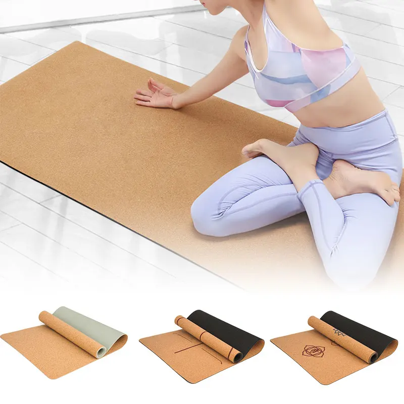 183X68cm натуральный пробковый ТПЭ Коврик для йоги фитнес зал спортивные коврики
