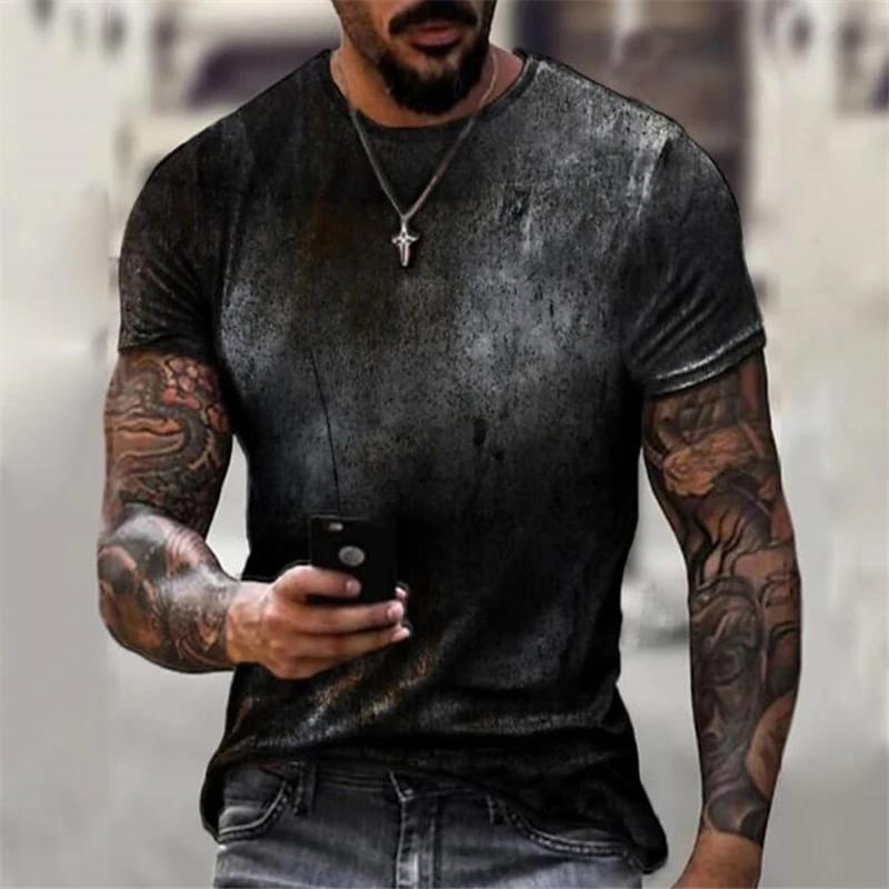 

Футболка мужская с коротким рукавом, Повседневная модная рубашка с круглым вырезом, с 3D-принтом, с графическим принтом, на лето