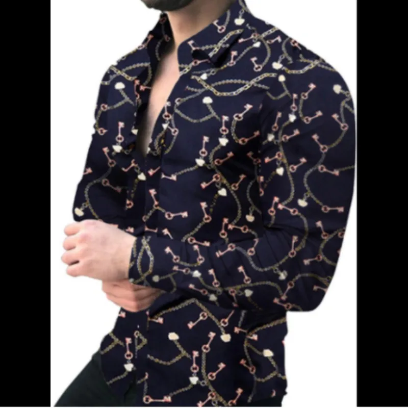 

Mens Hawaiian Long Shirt Male Casual camisa masculina Printed Beach Long Short Sleeve Summer men clothes 2021 Asian Size