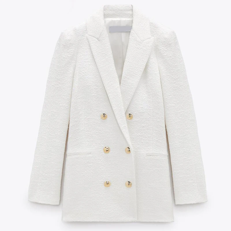 

2021 primavera outono moda feminina branco rosa tweed blazers e jaquetas chique terno casaco senhoras elegante outwear