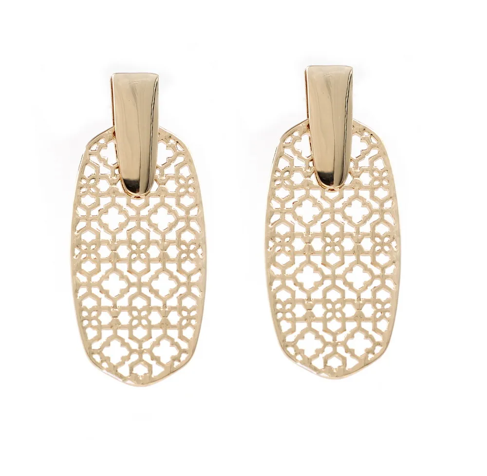 

High Quality flower Hollow out Drop Earrings for Women