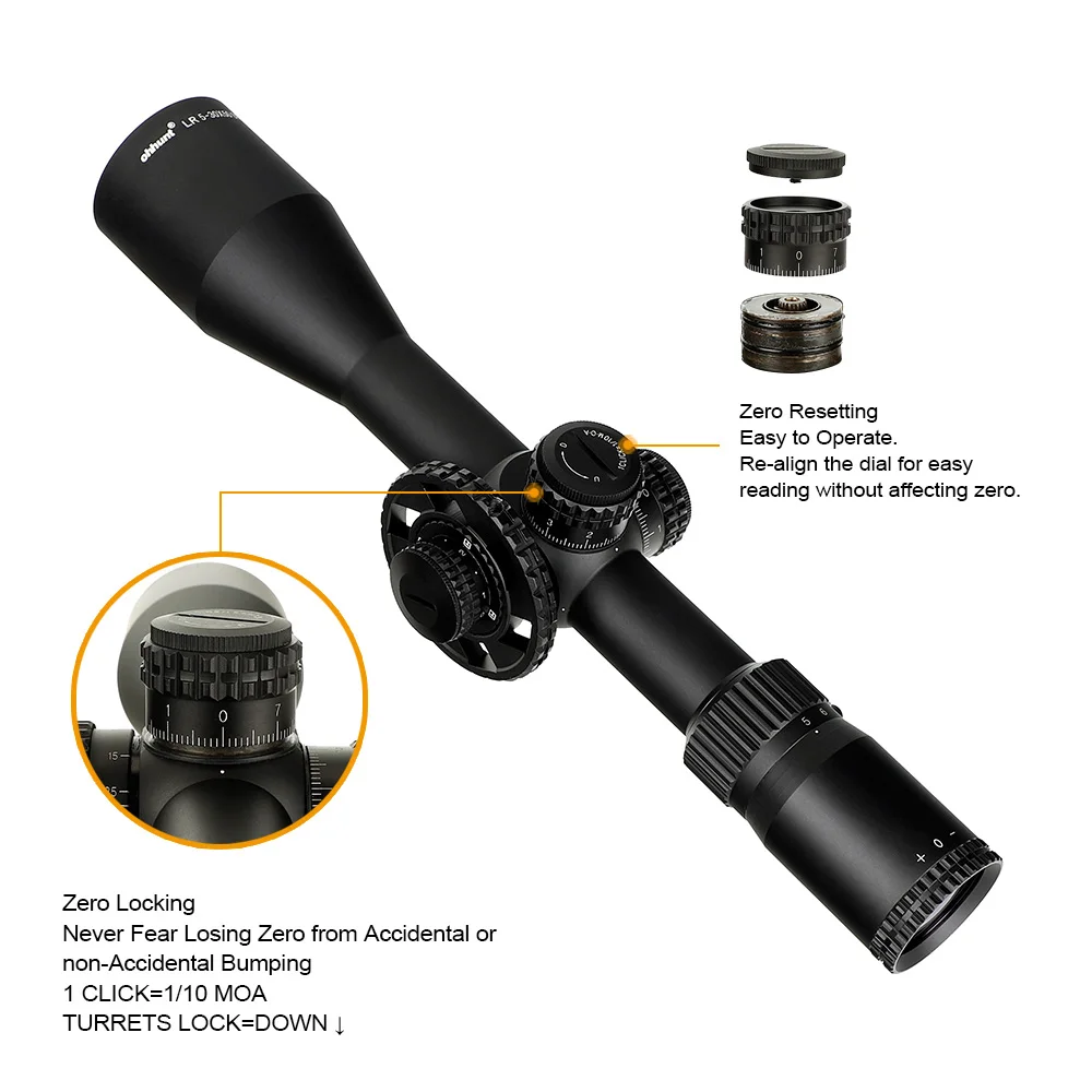 Тактический охотничий оптический прицел ohhunt LR 5-30x50 SFIR стеклянный гравированный