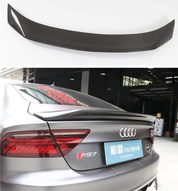 

High Quality CARBON FIBER & ABS REAR WING TRUNK LIP SPOILER FOR AUDI A7 S7 RS7 2011 2012 2013 2014 2015 2016 2017 2018 Year